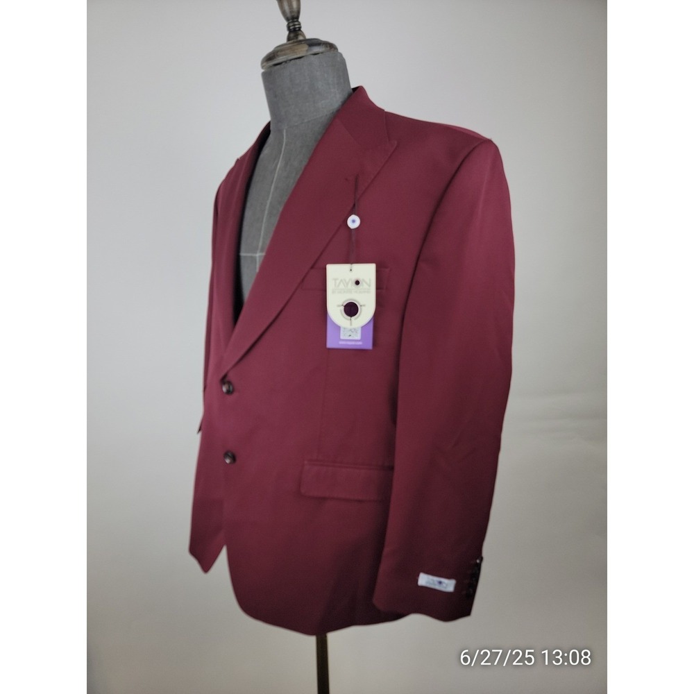 Tayion Sport Coat Mens 42L Red Two Button Modern Fit Blazer Suit Jacket NWT - Picture 5 of 9